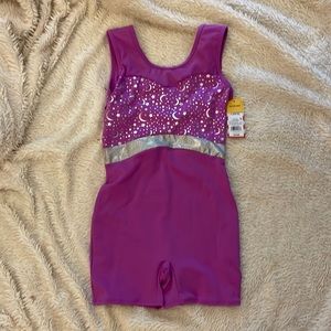 Purple and Silver Leo for girls! Gymnastics or Dance. Multiple sizes available!